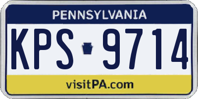 PA license plate KPS9714