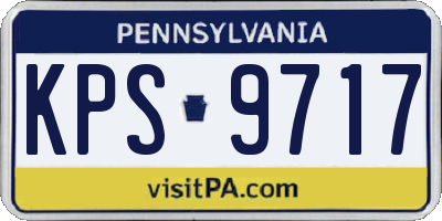 PA license plate KPS9717