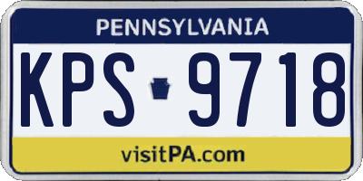 PA license plate KPS9718