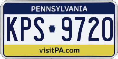 PA license plate KPS9720