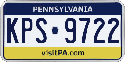 PA license plate KPS9722