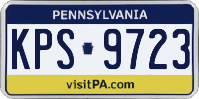 PA license plate KPS9723