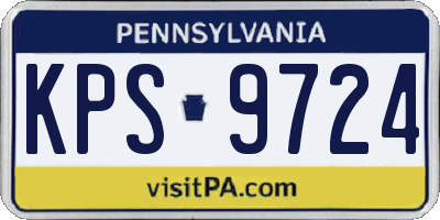 PA license plate KPS9724