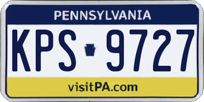 PA license plate KPS9727