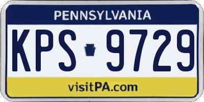 PA license plate KPS9729