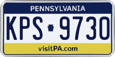 PA license plate KPS9730