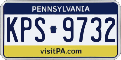 PA license plate KPS9732