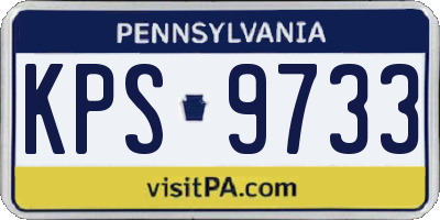 PA license plate KPS9733