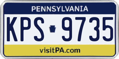 PA license plate KPS9735