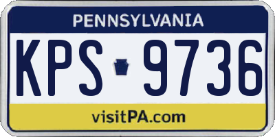 PA license plate KPS9736