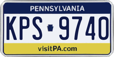 PA license plate KPS9740