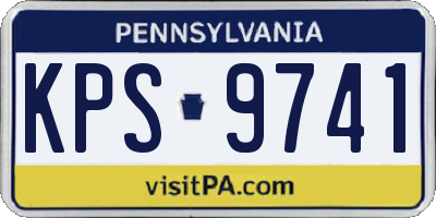 PA license plate KPS9741