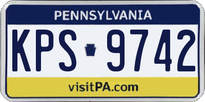 PA license plate KPS9742