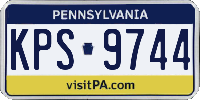 PA license plate KPS9744