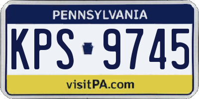 PA license plate KPS9745