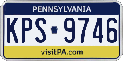 PA license plate KPS9746