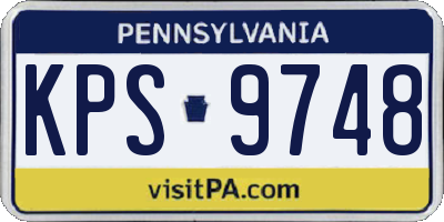 PA license plate KPS9748