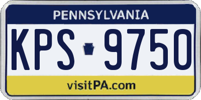 PA license plate KPS9750