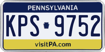 PA license plate KPS9752