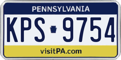 PA license plate KPS9754