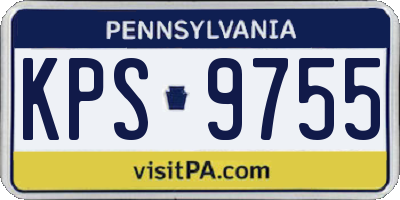 PA license plate KPS9755