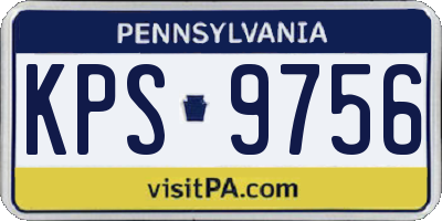 PA license plate KPS9756