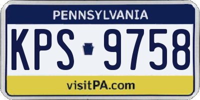 PA license plate KPS9758
