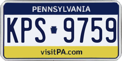 PA license plate KPS9759