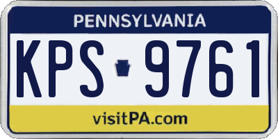 PA license plate KPS9761