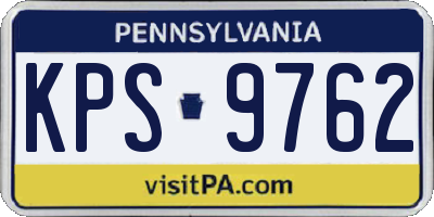 PA license plate KPS9762
