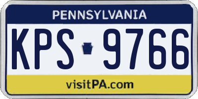 PA license plate KPS9766