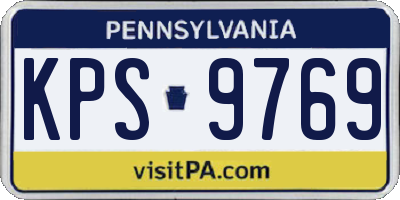 PA license plate KPS9769
