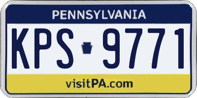 PA license plate KPS9771