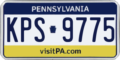 PA license plate KPS9775