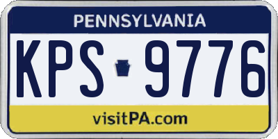 PA license plate KPS9776