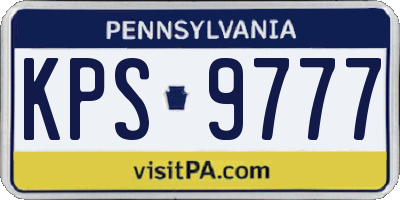 PA license plate KPS9777