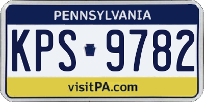PA license plate KPS9782