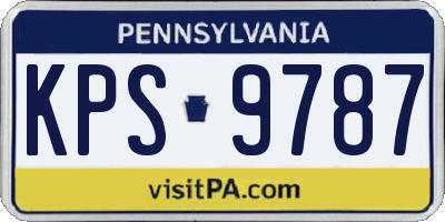 PA license plate KPS9787