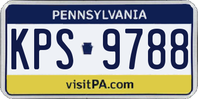 PA license plate KPS9788