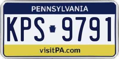 PA license plate KPS9791