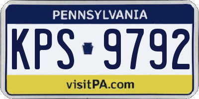 PA license plate KPS9792