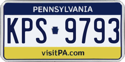 PA license plate KPS9793