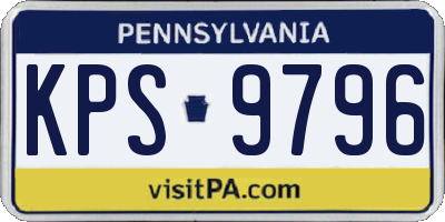 PA license plate KPS9796