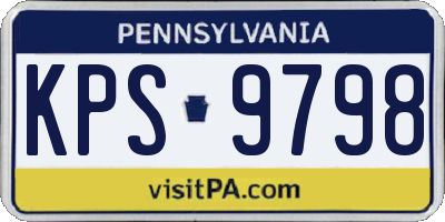 PA license plate KPS9798