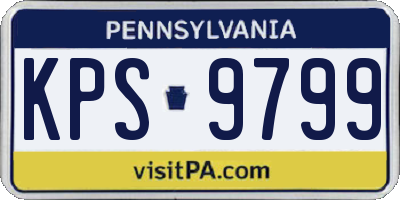 PA license plate KPS9799