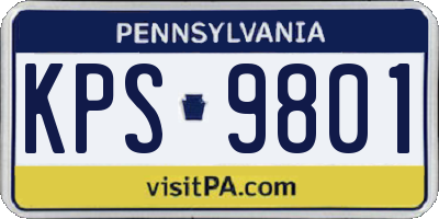 PA license plate KPS9801