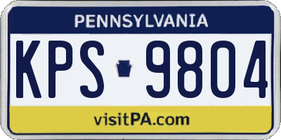 PA license plate KPS9804