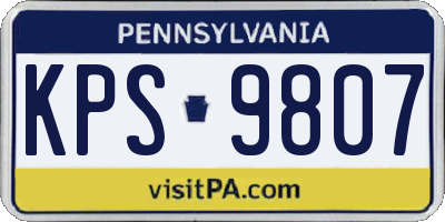 PA license plate KPS9807