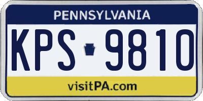 PA license plate KPS9810