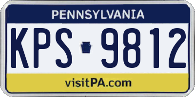 PA license plate KPS9812